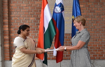 Presentation of Copy of Credentials to Head of Diplomatic Protocol of the Republic of Slovenia